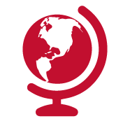 red globe icon